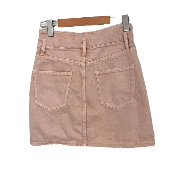 ZARA Light Pink Mini Denim Skirt 5 Pocket Design Women's US Medium 100% Cotton - Picture 2 of 3
